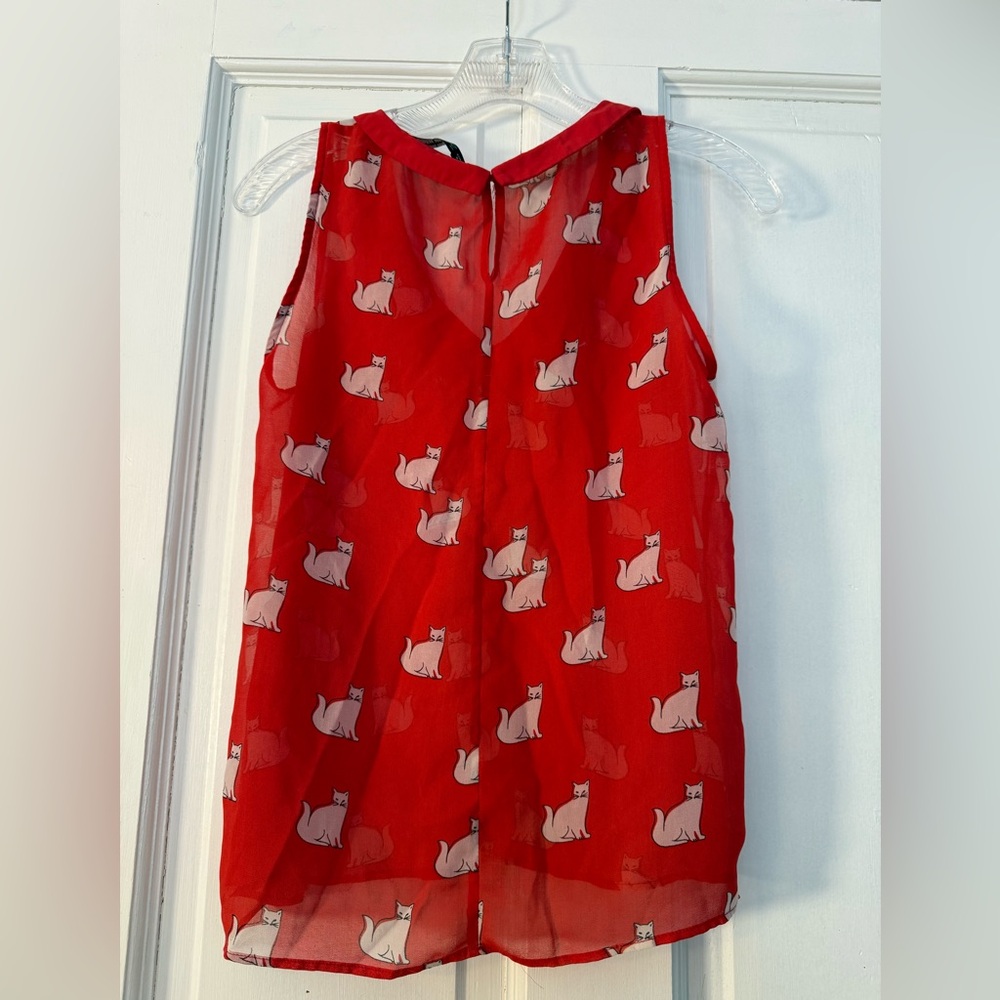 Zara Translucent Cat Collared Tank - Picture 2 of 5